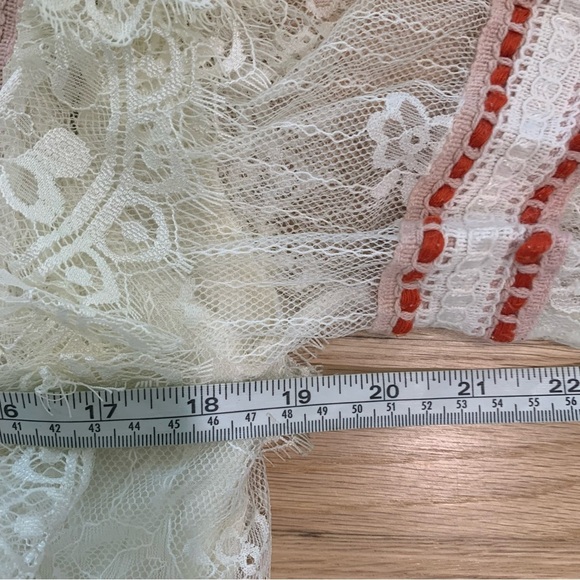 Anthropologie Bl^nk London Tali Embroidered Lace Top Peasant Fall Size XS - Picture 13 of 14